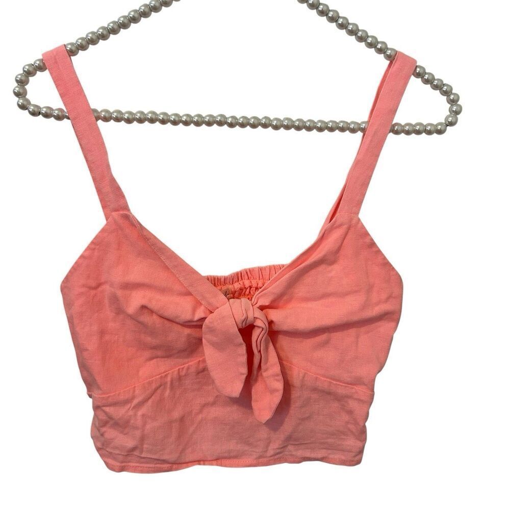 Cropped Babydoll Top Size XS Fairy Coquette Pink Coachella Festival Boho Landman